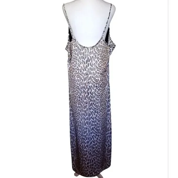 Vintage Marcie Stuart Union Made Leopard Print Lace Panel Slip Dress Size 3X - Picture 4 of 7